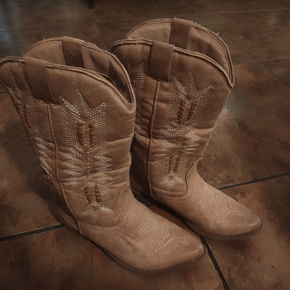 Tan Western Cowboy Boots,  Coconut's By Matese